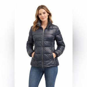 Etage Danish Outerwear Navy Packable Light Down Puffer Jacket Women’s 8